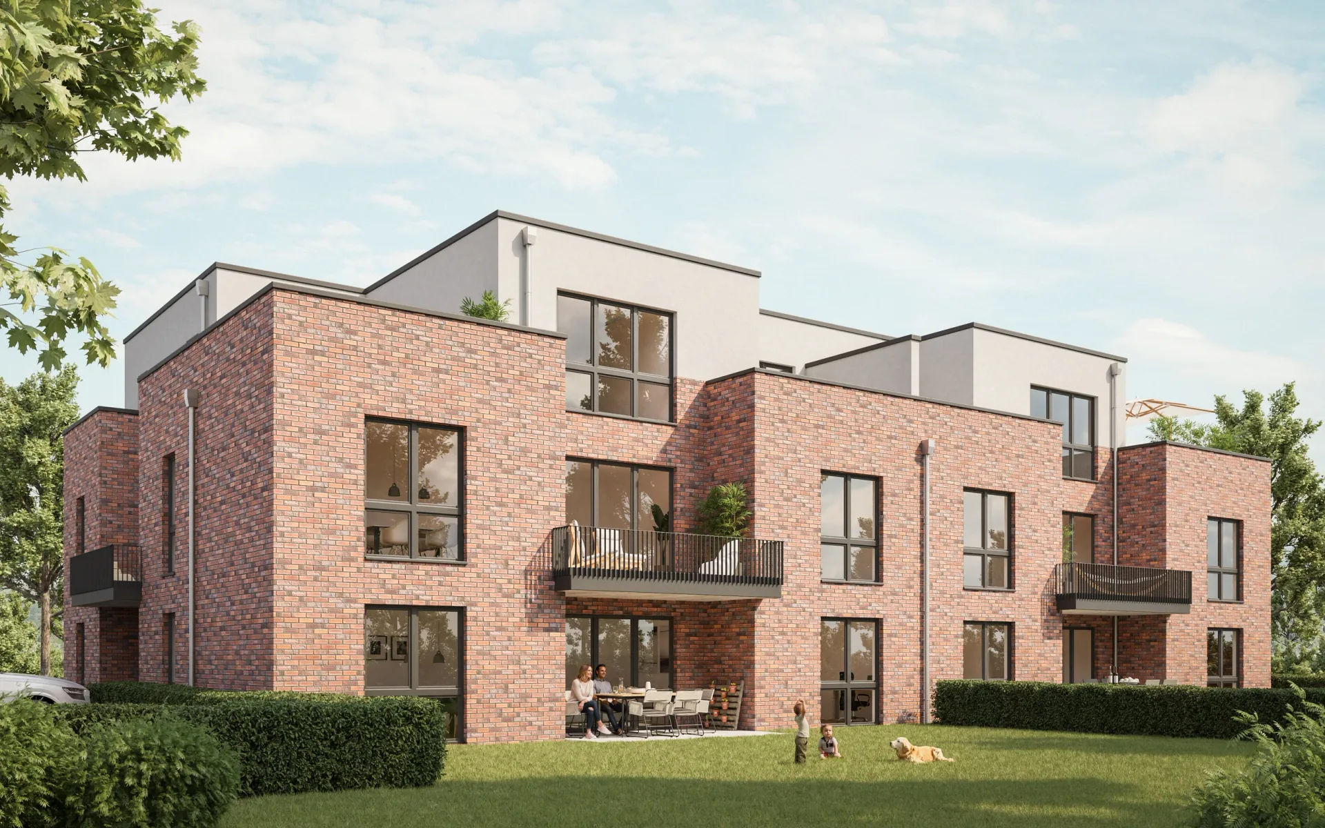 Hanseviertel - Lüneburg – Hauptansicht, Architekturvisualisierung