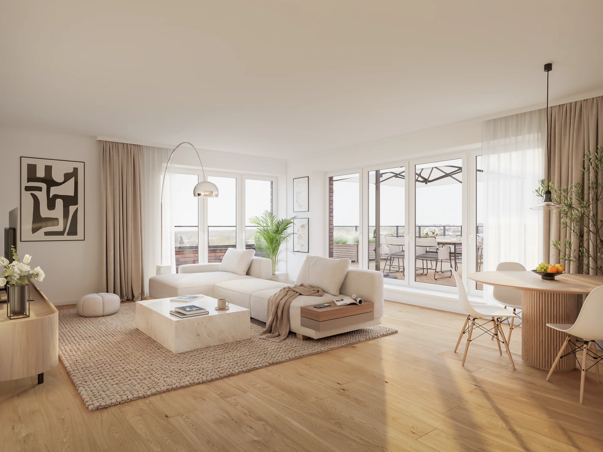 Lucia Quarter - Buildings A+B – interior visualization